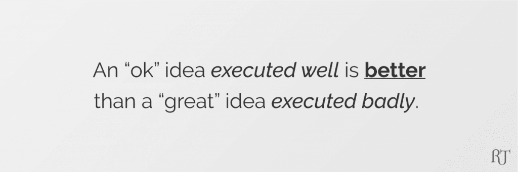 Generating business ideas - Execution 